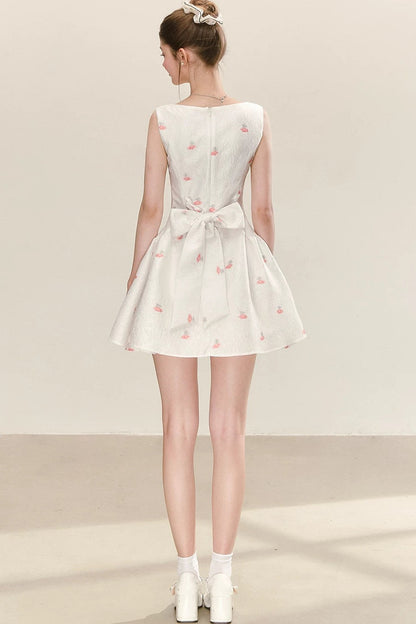 Elegant White Vest Dress