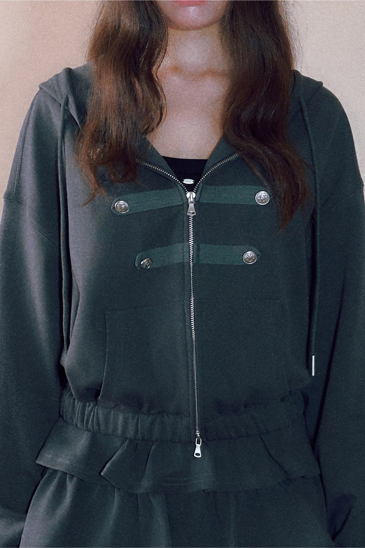Retro Napoleon Hooded Sweatshirt and Skirt Set-Up