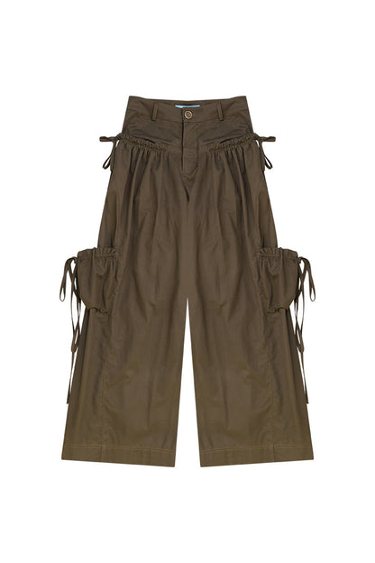 High-Waisted Wide-Leg Cargo Pants