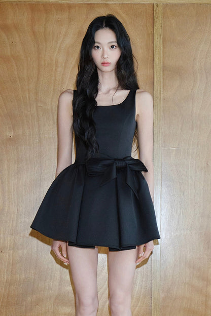 Elegant Bow A-Line Dress