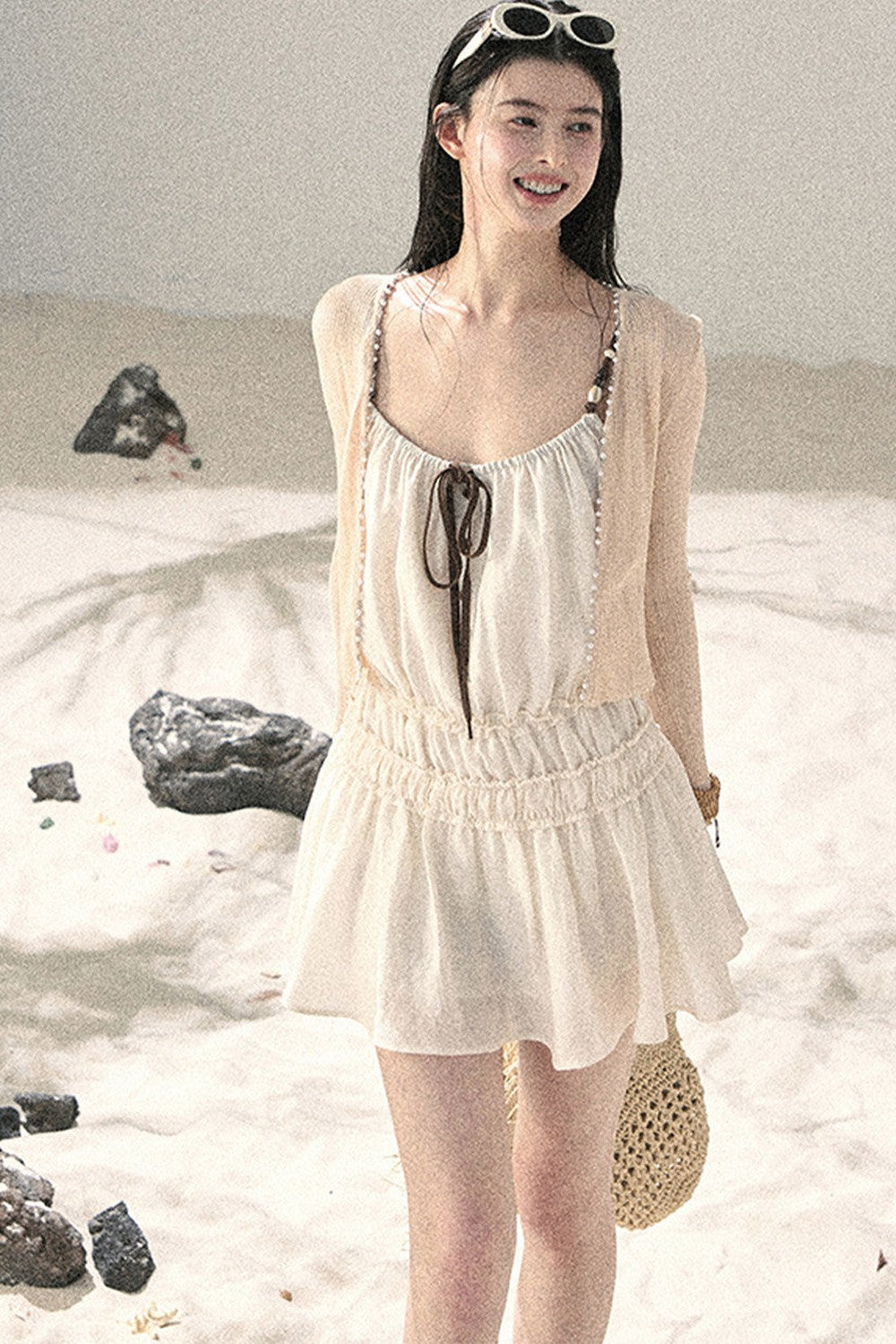 French Sun Protection Knit Cardigan Set