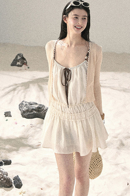 French Sun Protection Knit Cardigan Set