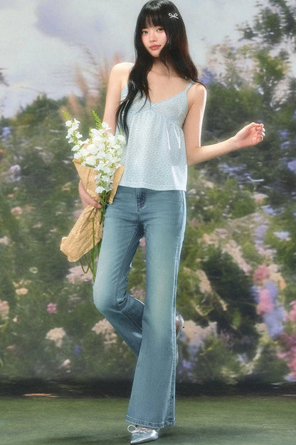 Pure Desire Set aus geblümtem Cardigan und Lagen-Top