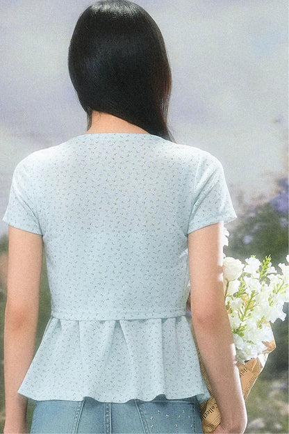 Pure Desire Set aus geblümtem Cardigan und Lagen-Top