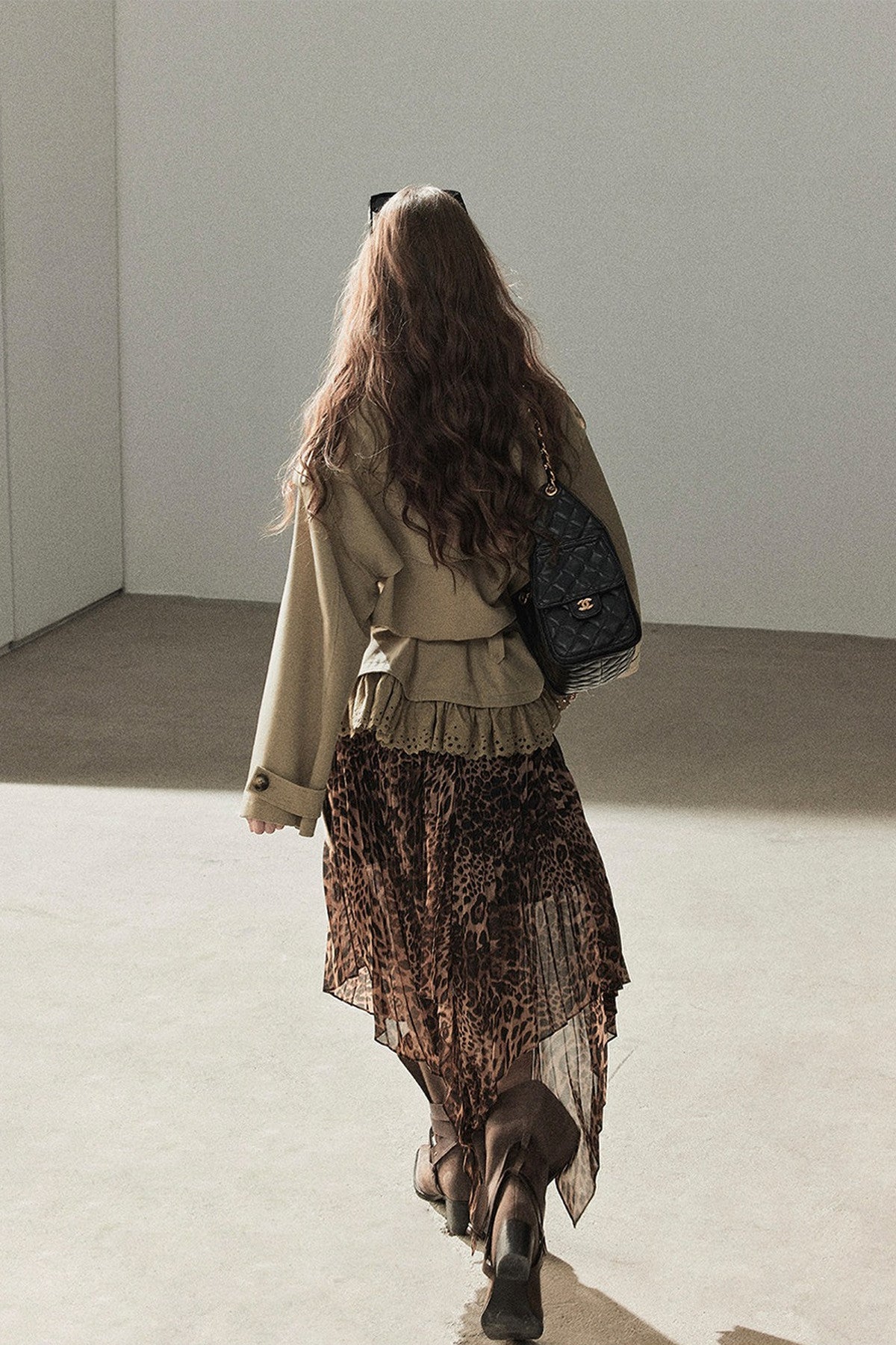 Faux Suede Trench Coat