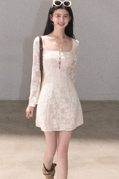 French Lace Hollow-Out Dress