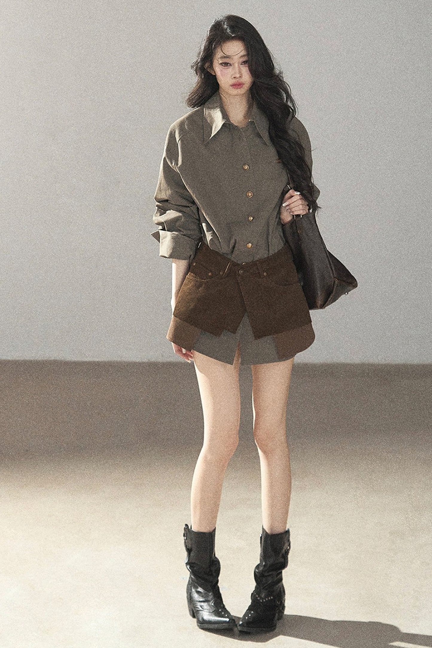 Autumnal Botanical Shirt and Skirt Set