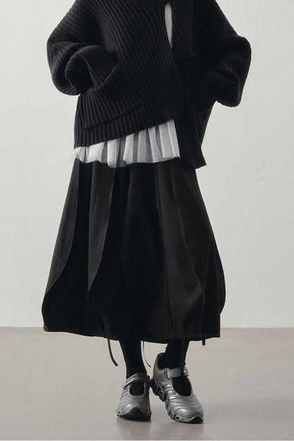 Loose Striped Knit Cardigan