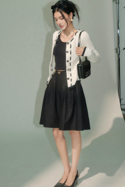 Knitted Cardigan Skirt Set-Up
