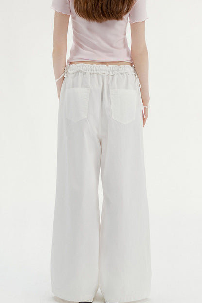 Pleated Drape Cargo Pants