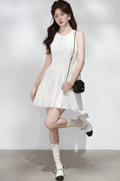 French Collar Bow Dress