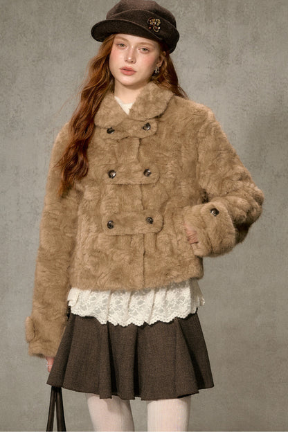 Vintage Thickened Faux Fur Jacket