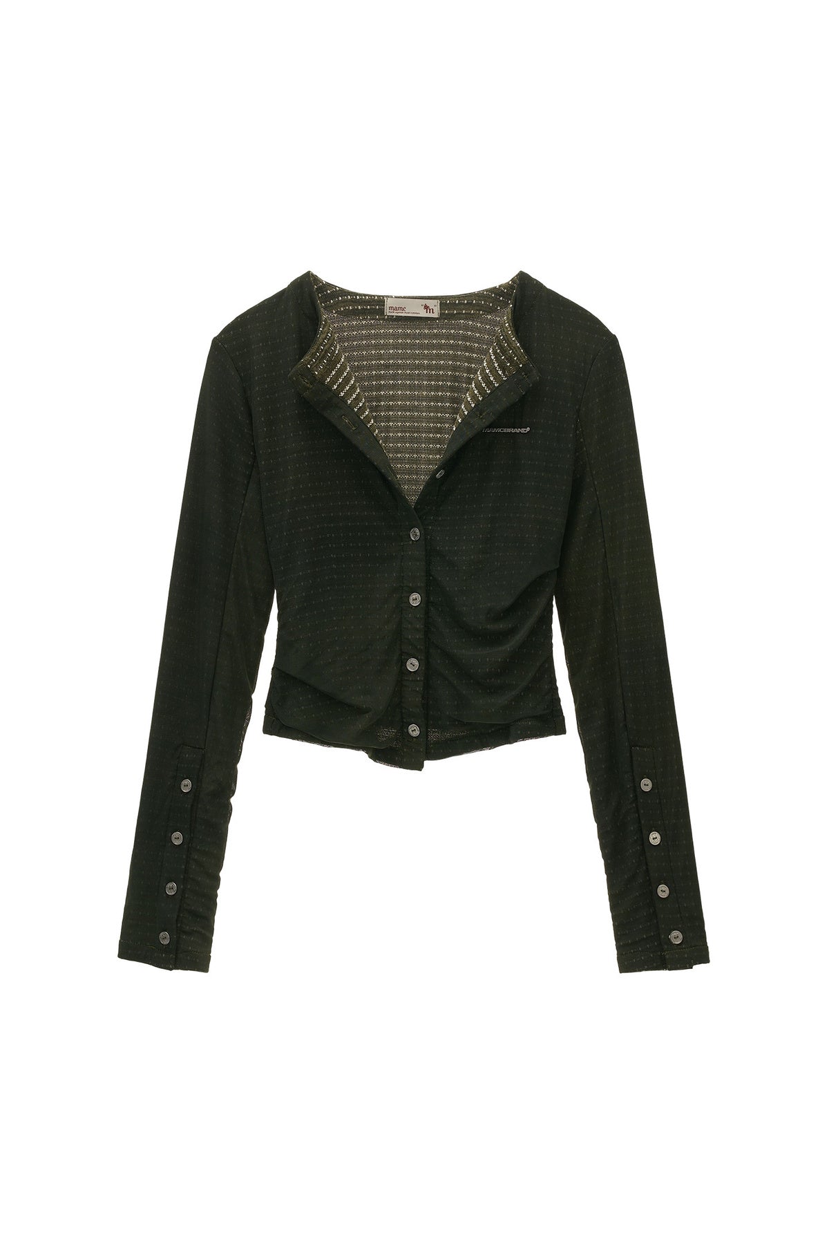 Cardigan en maille à manches longues et multiples boutons