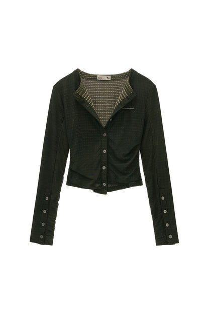 Cardigan en maille à manches longues et multiples boutons