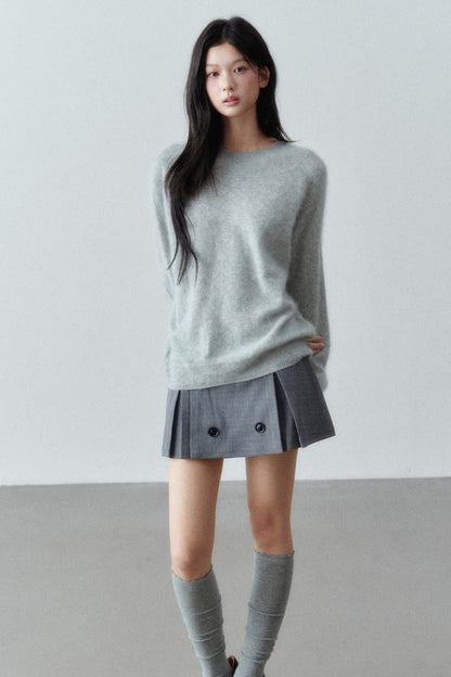 Brushed Cashmere Mulberry Silk Sweater