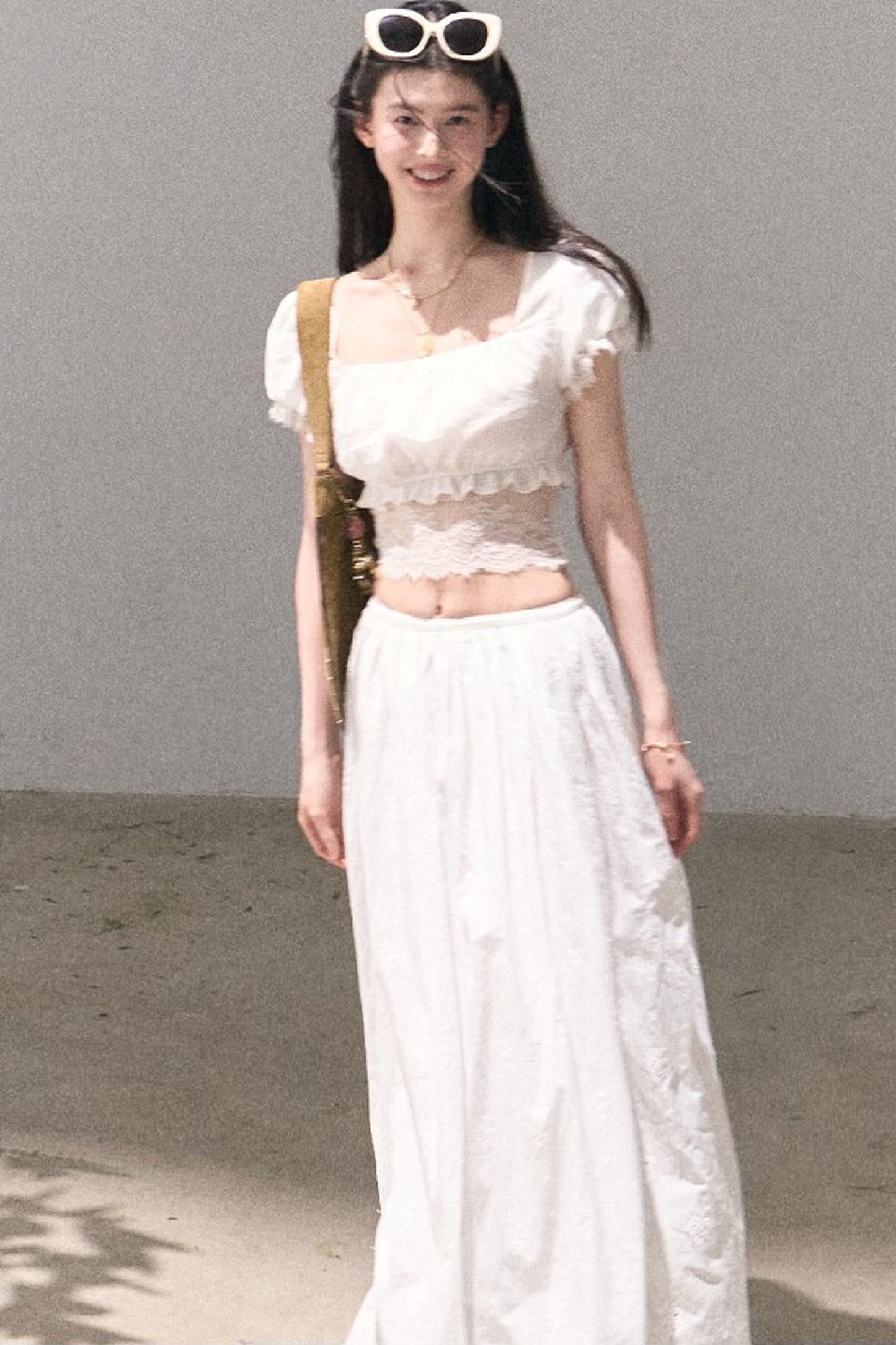 Gardenia Lace Puff Blouse