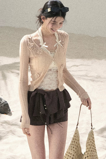 French Thin Sun Protection Cardigan Set-Up