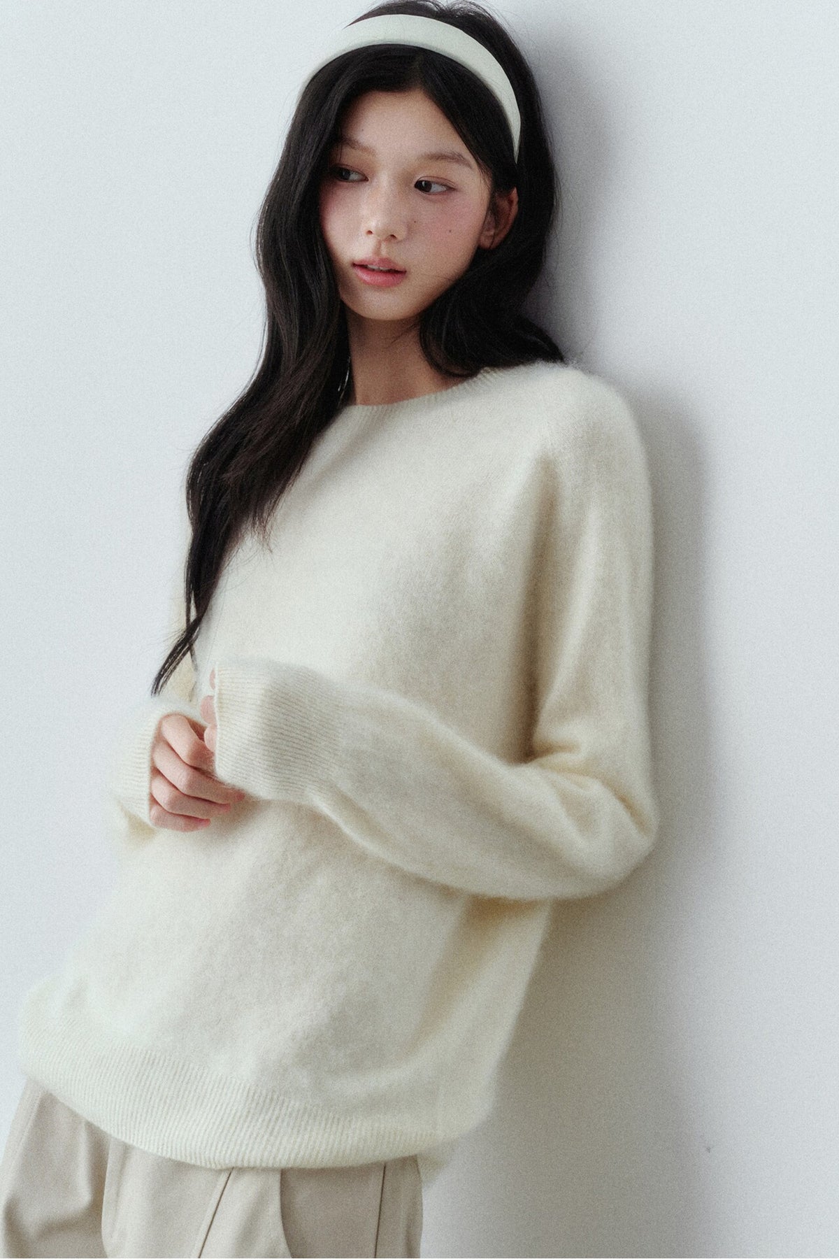 Brushed Cashmere Mulberry Silk Sweater