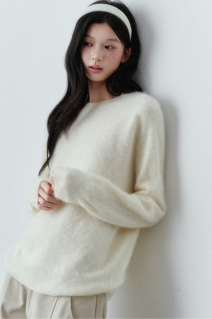 Brushed Cashmere Mulberry Silk Sweater