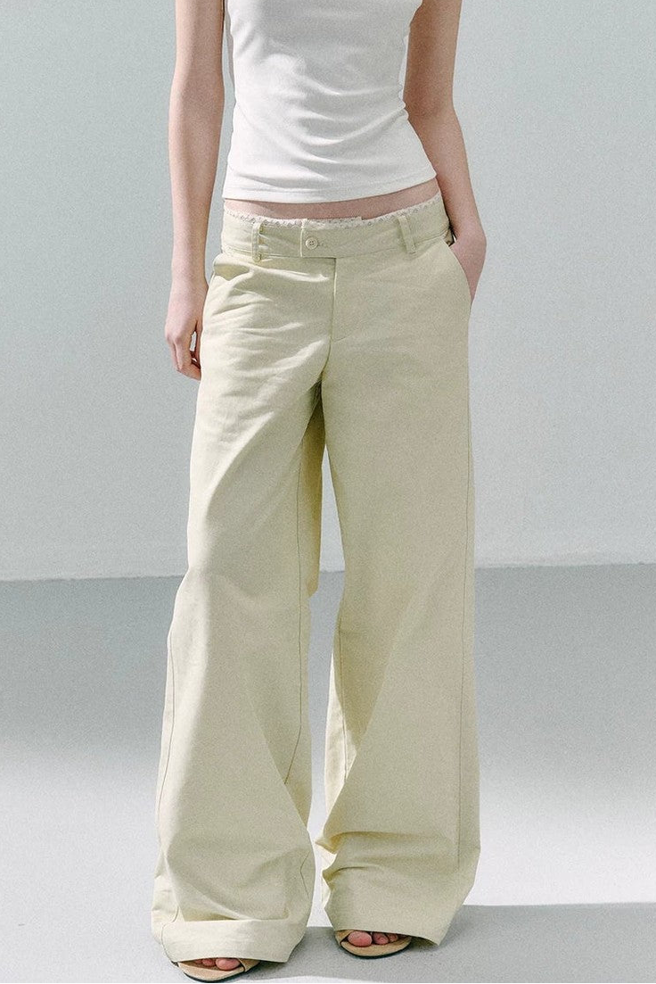 Romantic Lace Trim Pants
