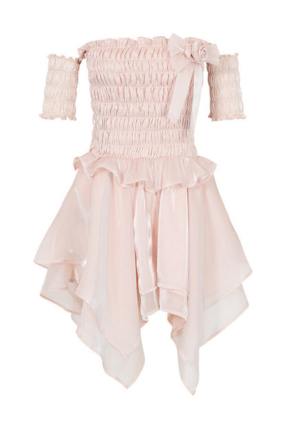 Off-Shoulder Satin Ballet Dress