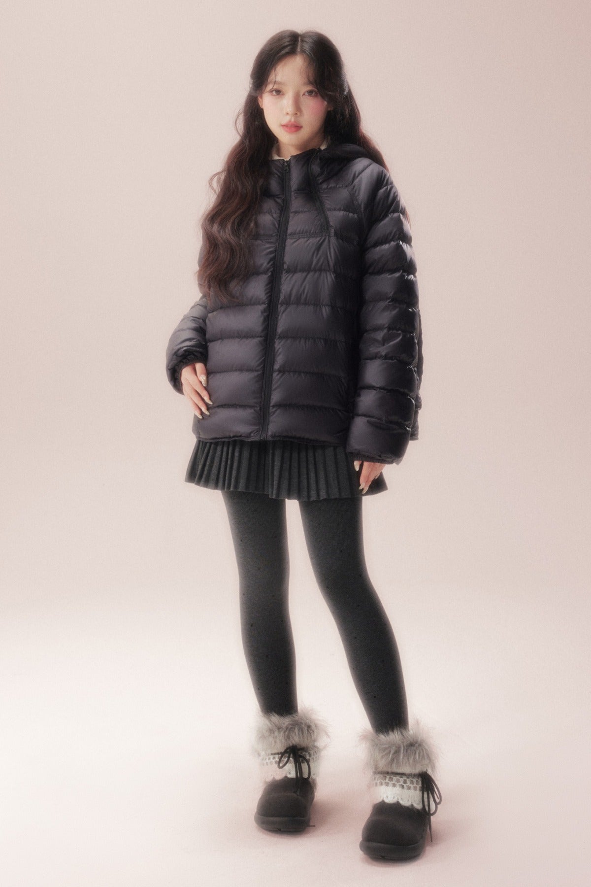 Silhouette Zipper Down Jacket