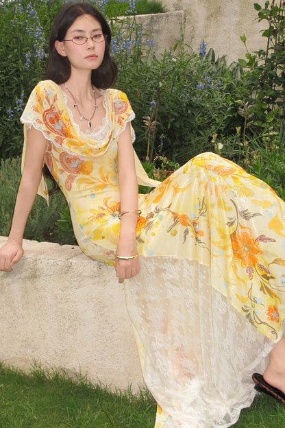 Pomegranate Blossom Lace Dress