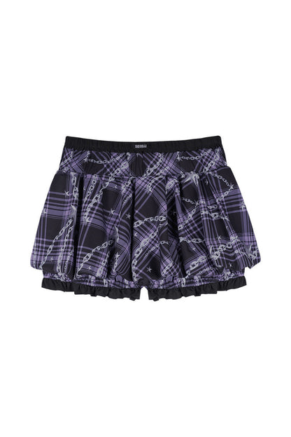 Purple Chain-Flower Bloomers Skirt