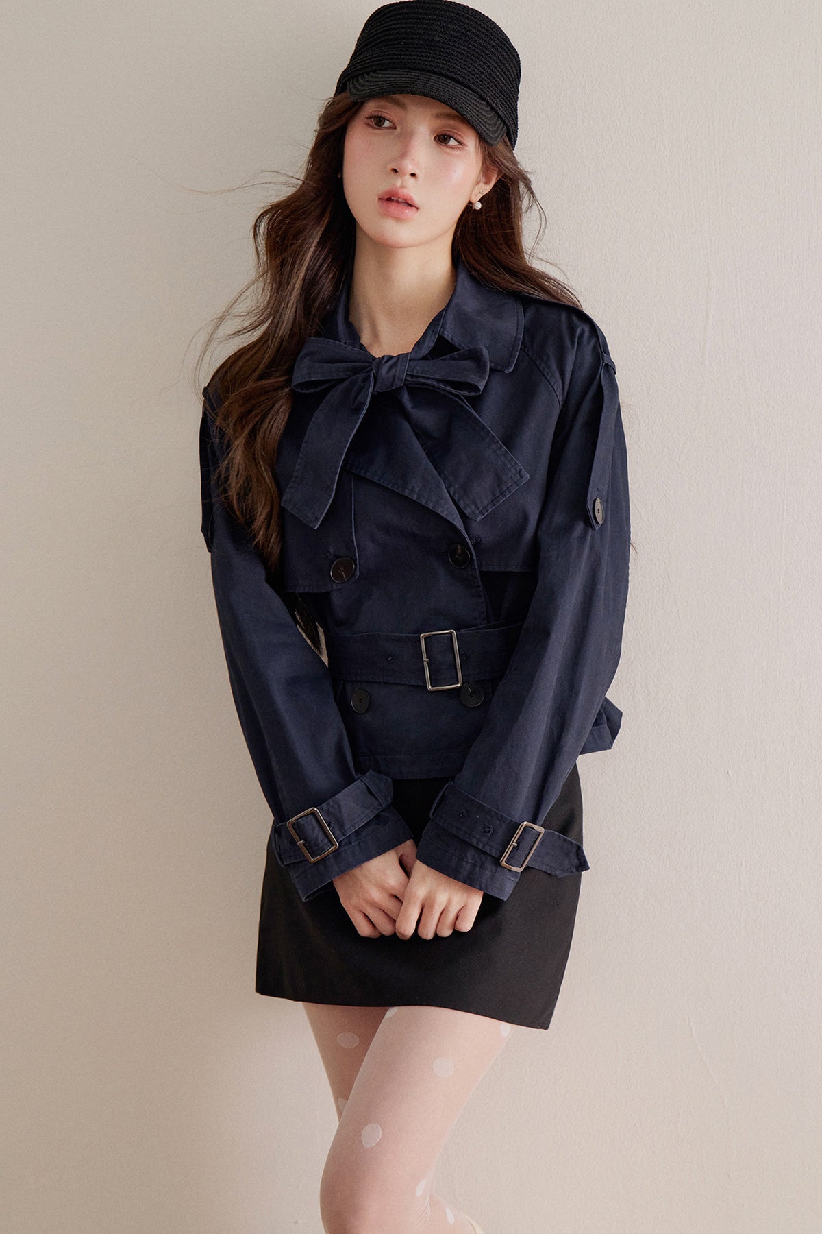 Cotton Double-Breasted Trench Coat