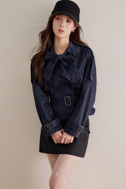 Cotton Double-Breasted Trench Coat