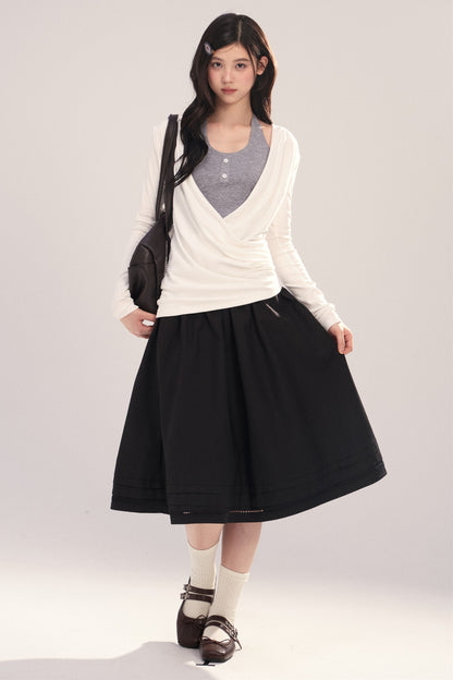 Layered-Look Long-Sleeve Top