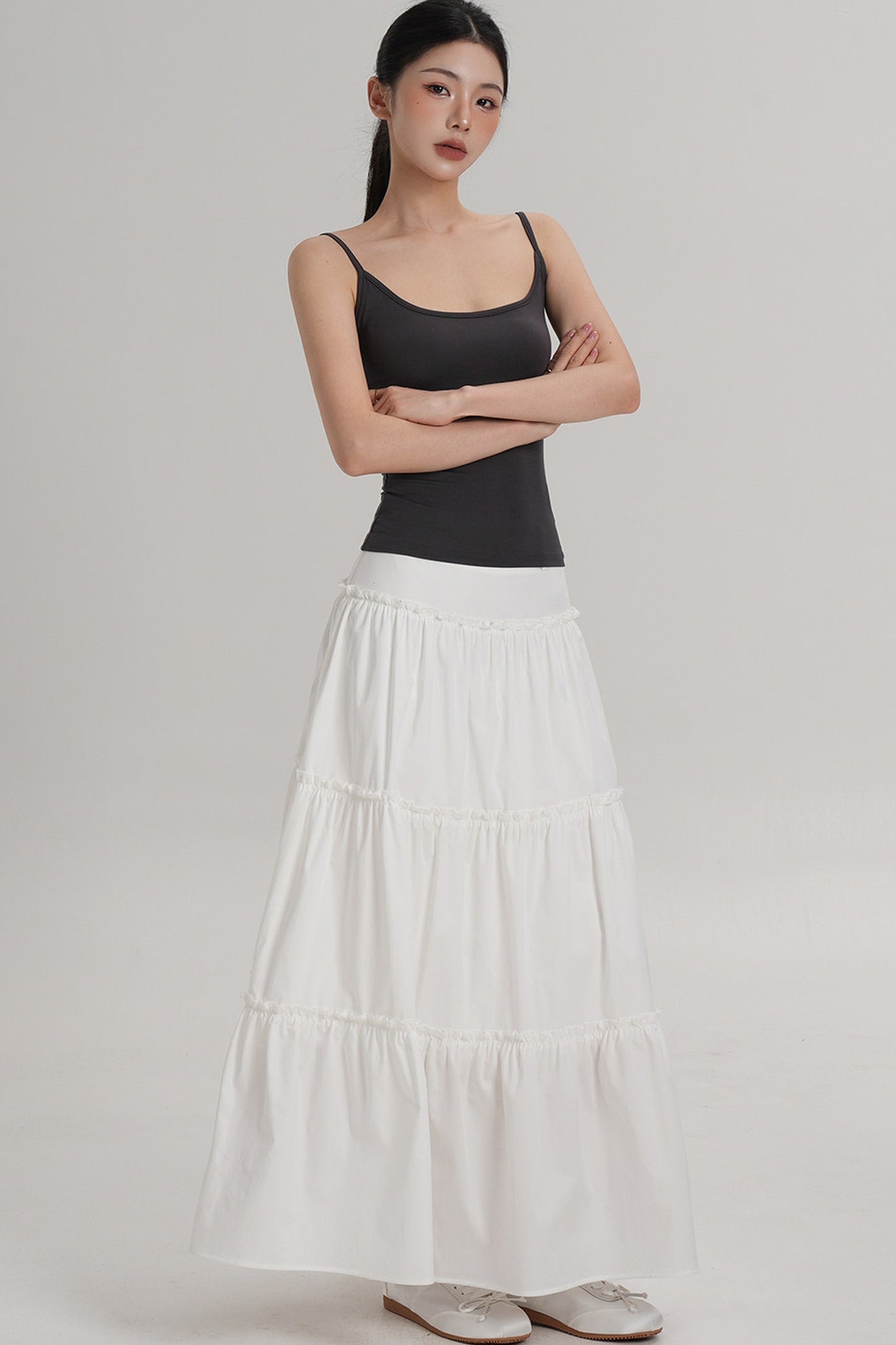Elegant Pleated A-Line Skirt