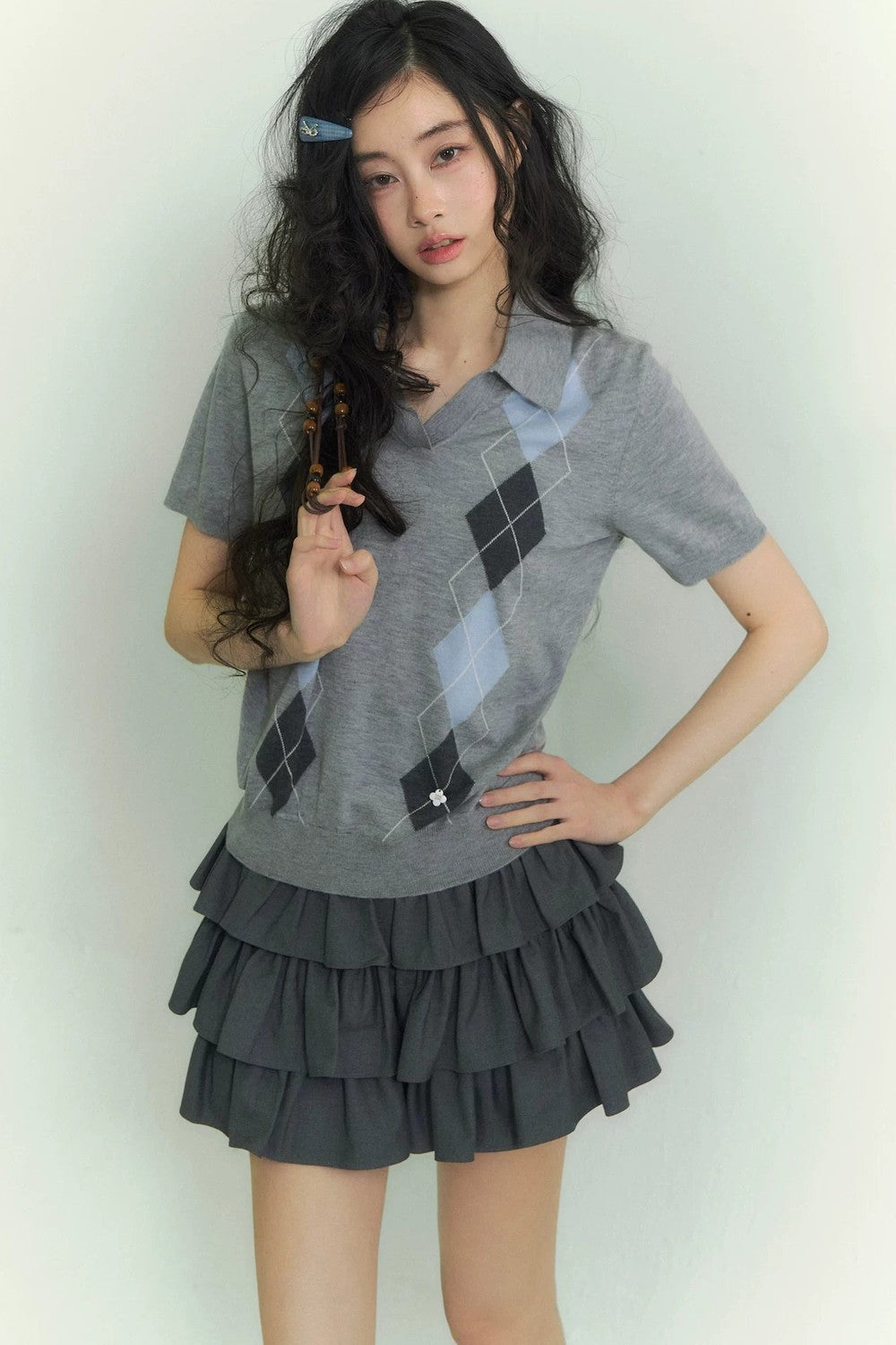 Diamond Color-Block Polo
