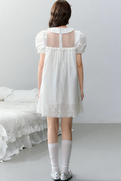 White Angel Embroidery Dress