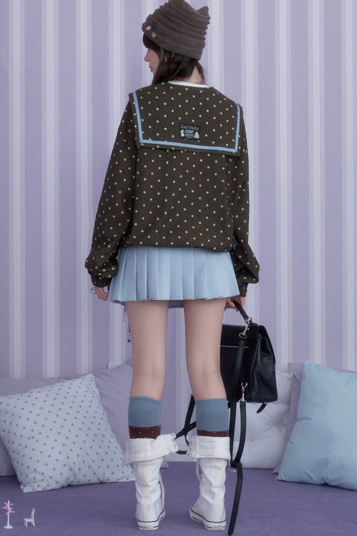 Swirl Star Jacket and Pleated Skirt Set-Up