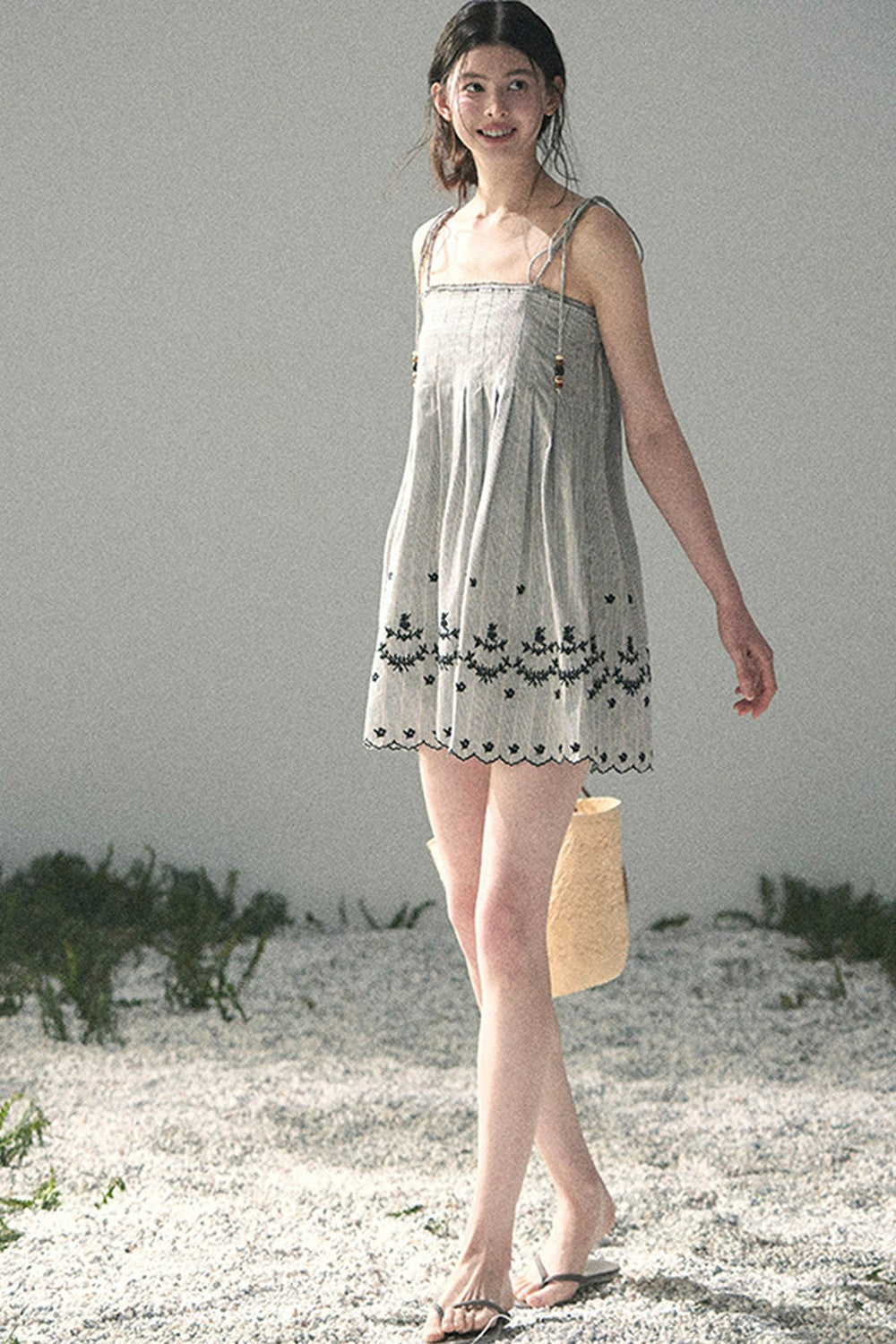 Double-Sided Wave Hem Dress