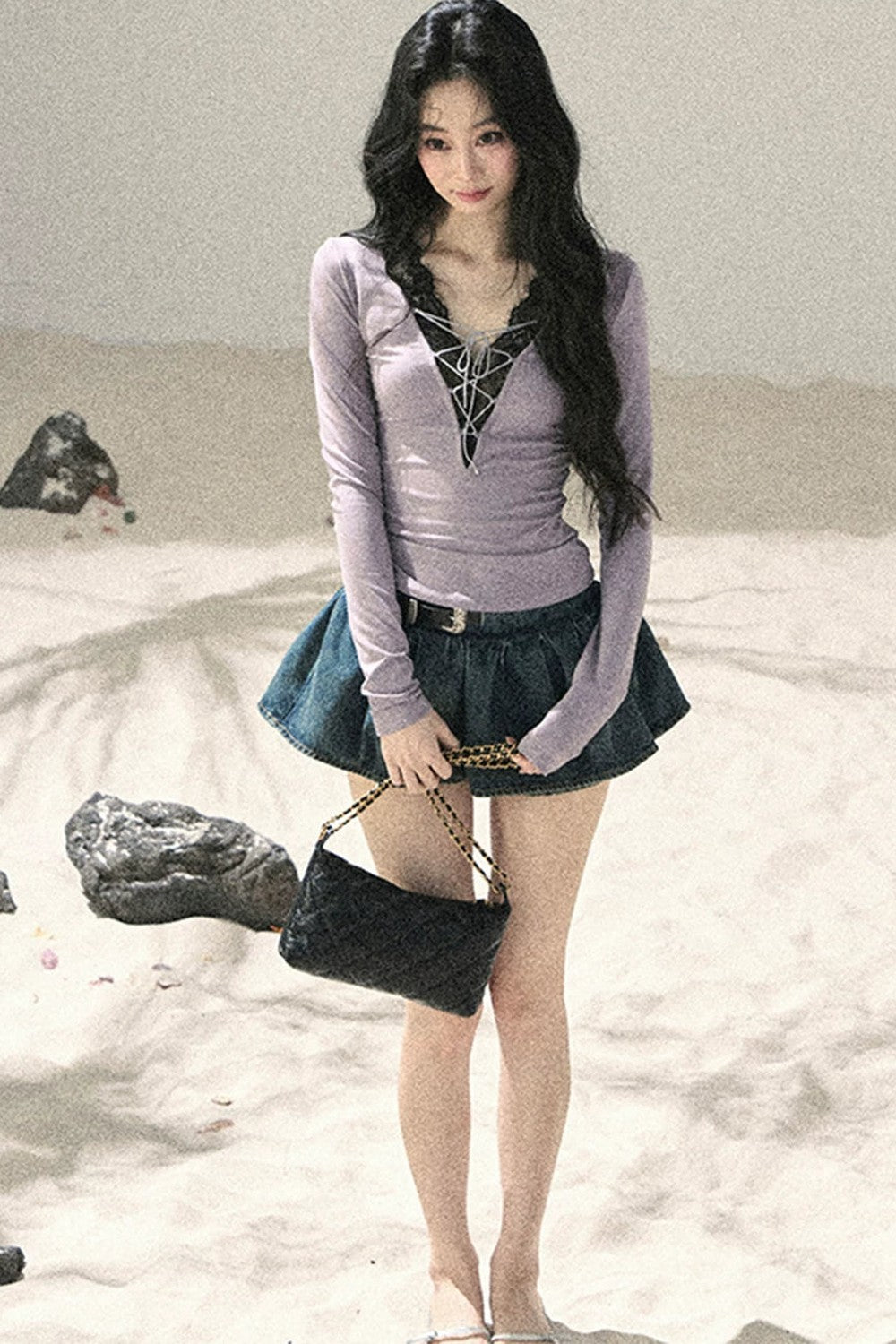Iris Lace V-Neck Top