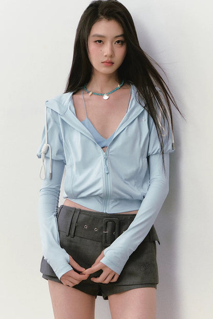 비아피티 자외선 차단 지수 50+ 라인스톤 재킷