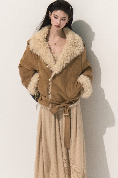Reversible Suede Shearling Jacket Vest