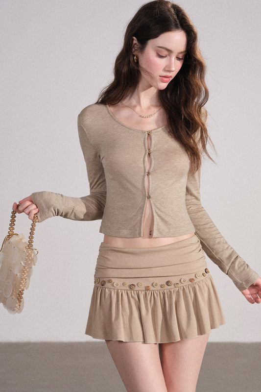Hollow-Out Cardigan