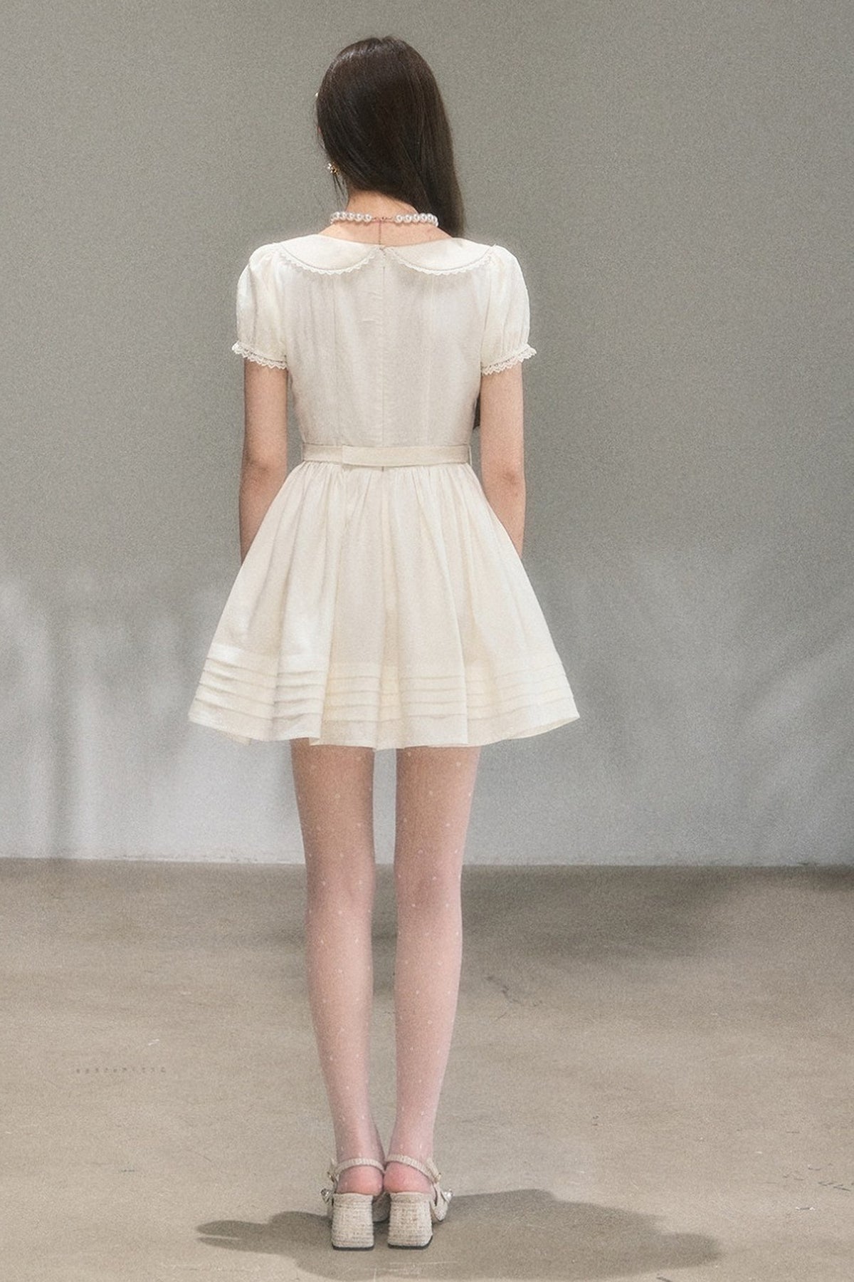 Robe trapèze blanche pure conte de fées
