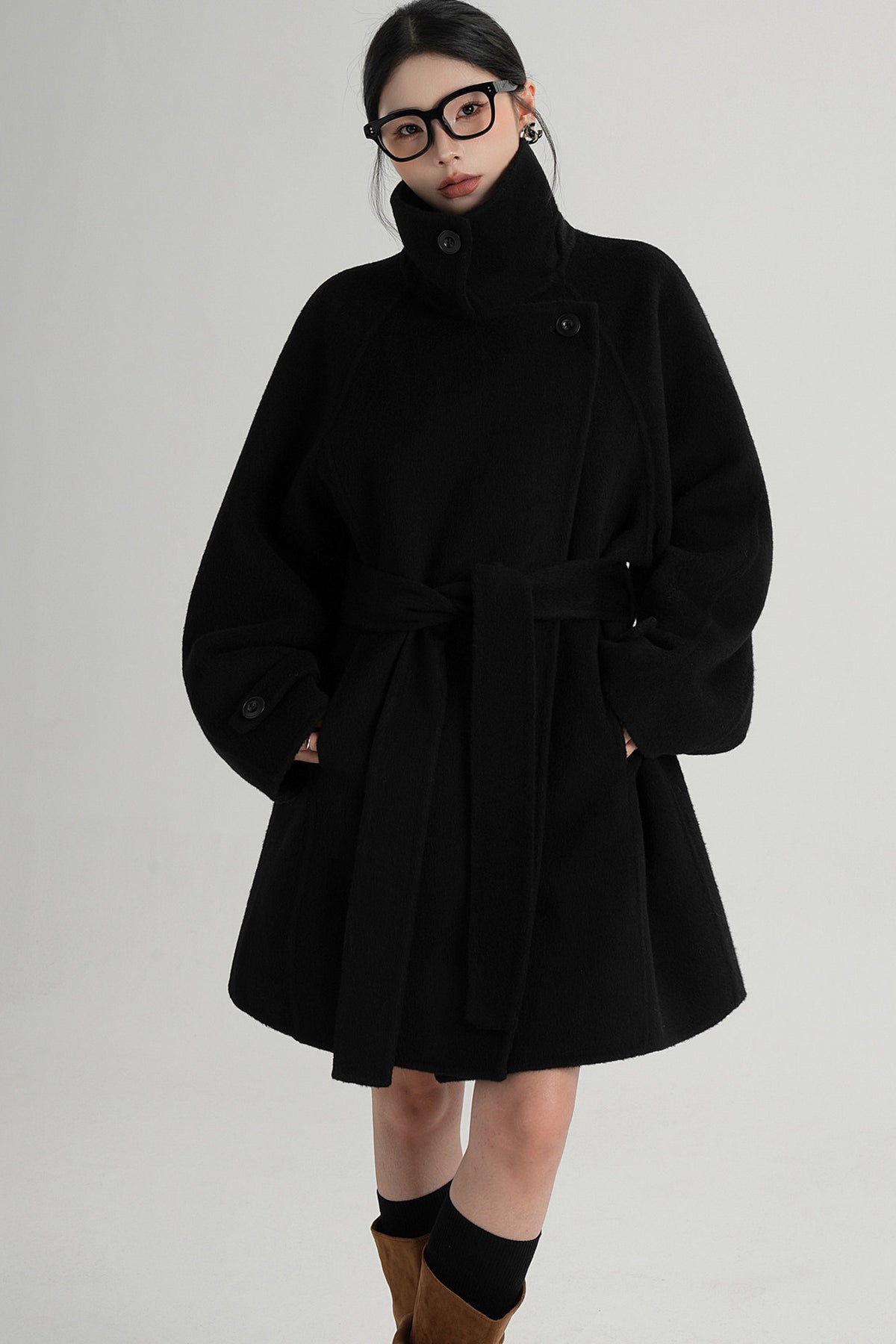 Mid-Length Double-Sided Wool Coat