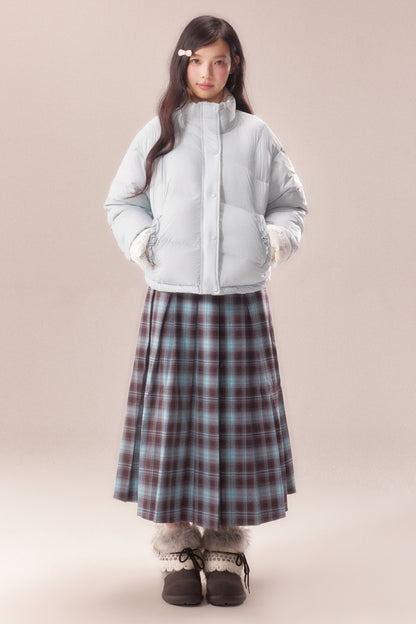 Reversible Floral Down Drawstring Jacket