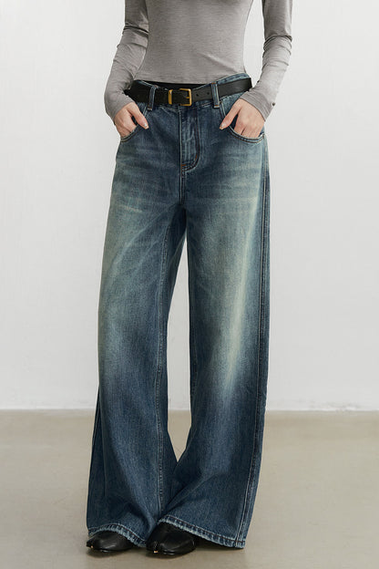 Vintage Washed Denim Pants