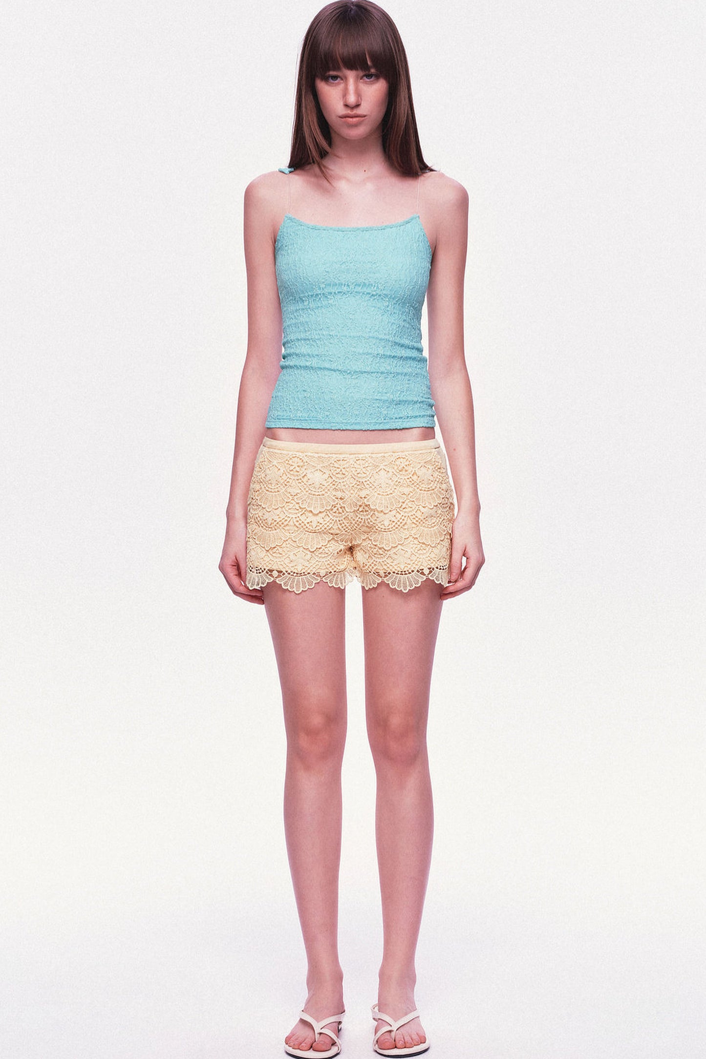 Multi-Layered Wavy Lace Shorts