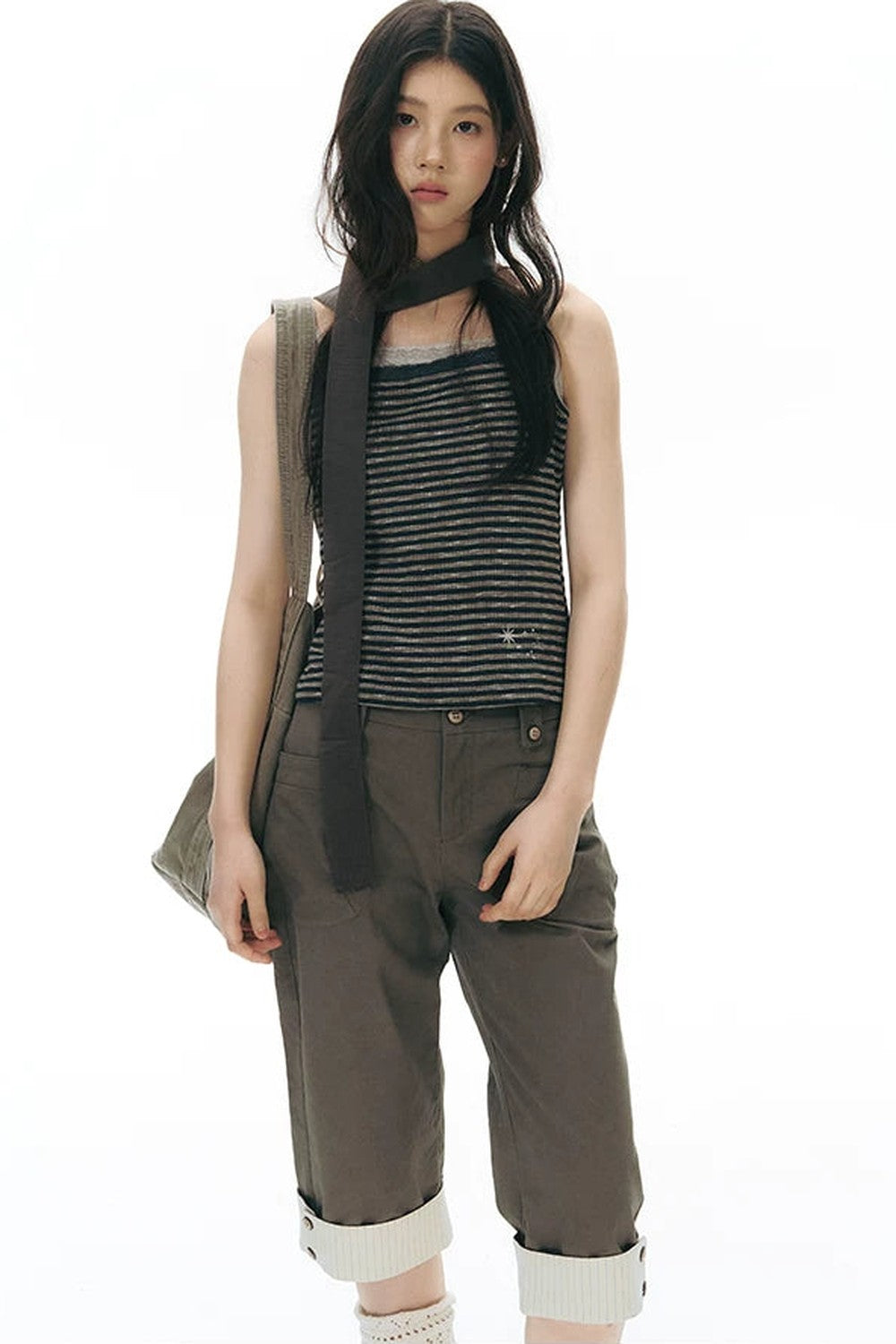 Lace-Trimmed Embroidered Camisole