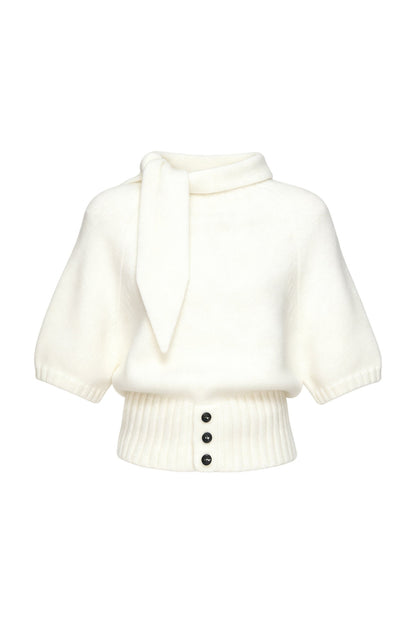 Ensemble cardigan et jupe à liens avec oreilles de lapin