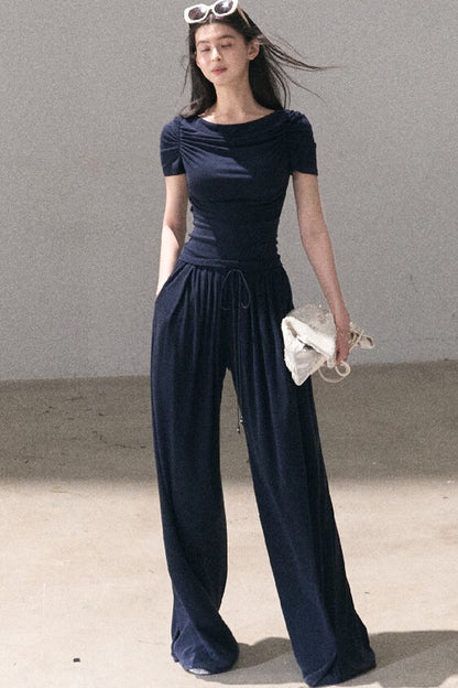 Lyocell Off-Shoulder Two-Piece Set-Up