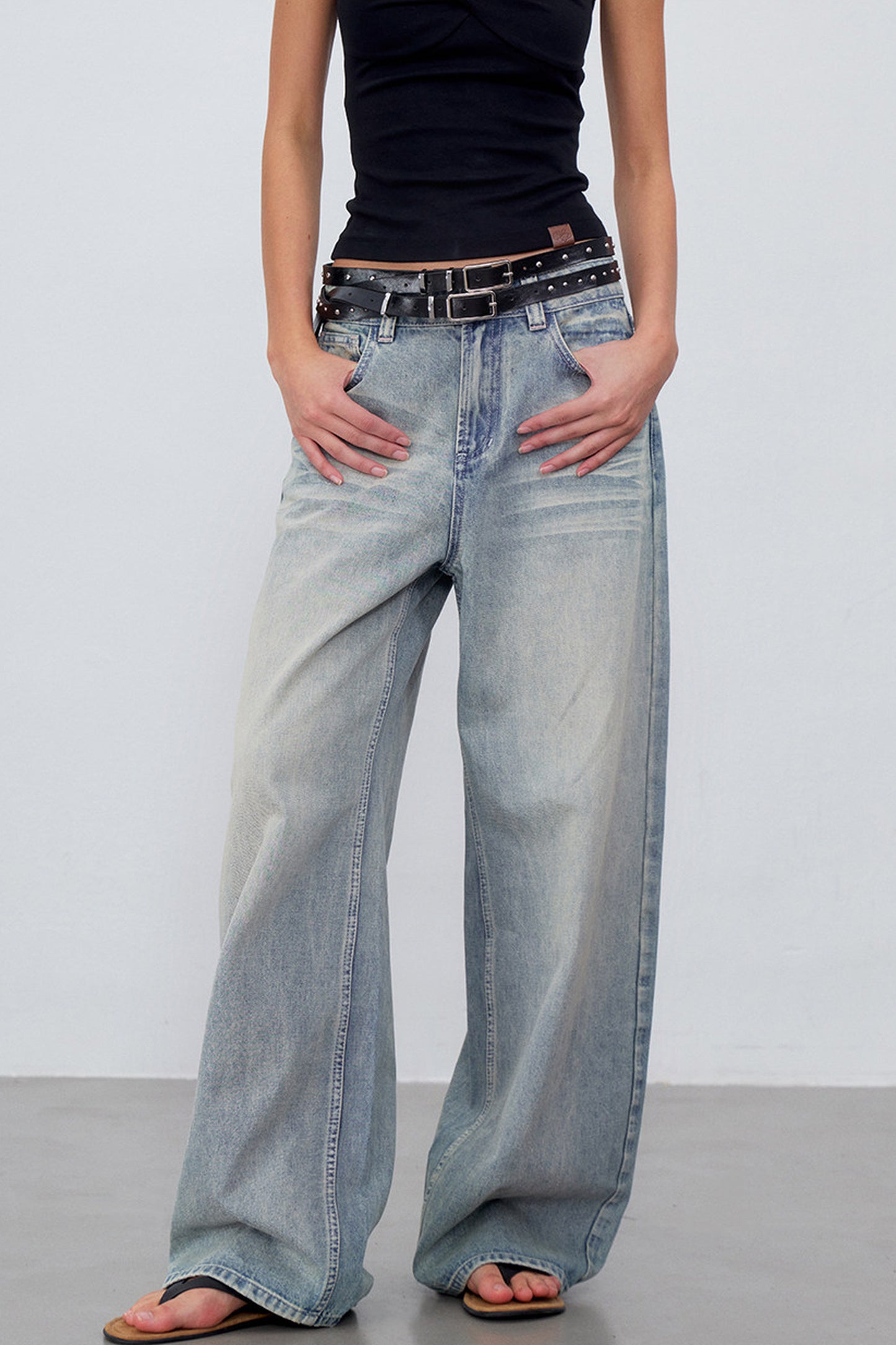 Light Blue Gradient Denim Pants