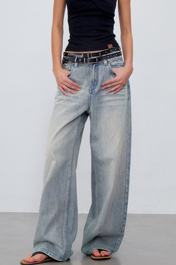 Light Blue Gradient Denim Pants
